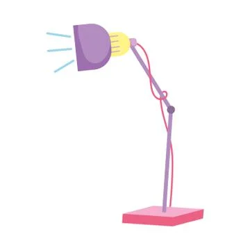Light desk lamp electric object isolated icon design Stock Illustration