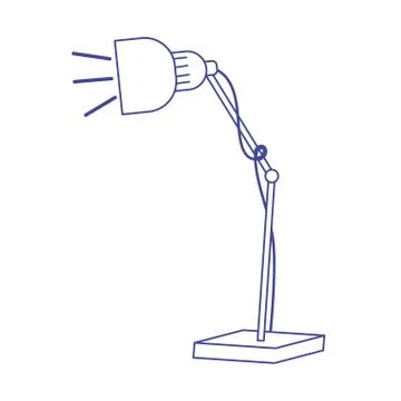 Light desk lamp electric object isolated icon design 스톡 일러스트