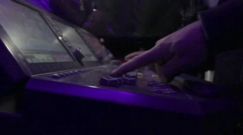 Light desk operator 1 Stock Footage 10868571