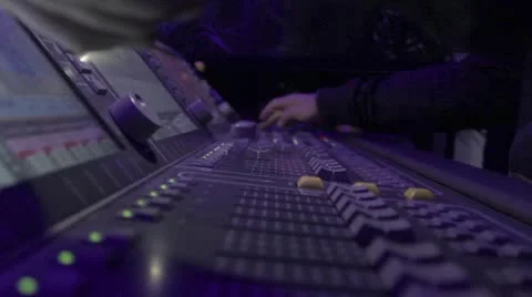 Light desk operator 3 Stock Footage 10868922