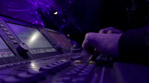 Light desk operator 4 Stock Footage 10869104