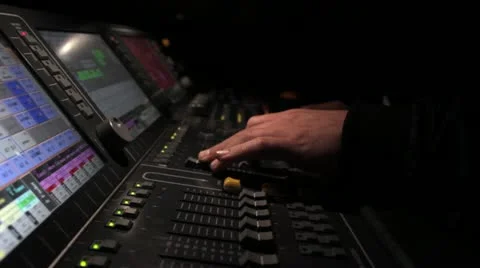 Light desk operator 5 Stock Footage 10869123