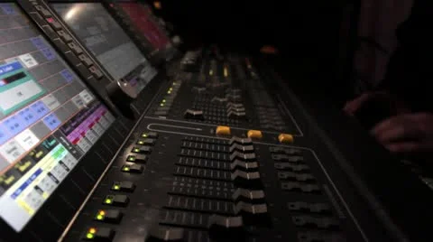 Light desk operator 6 Stock Footage 10869154