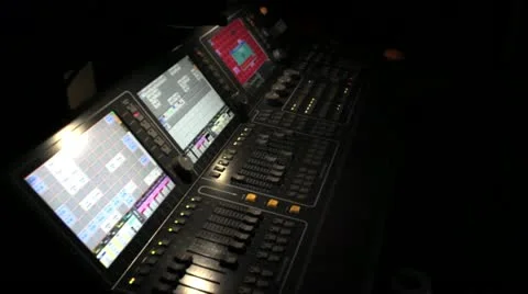 Light desk operator 7 Stock Footage 10869162