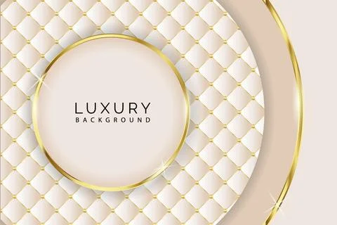 Light diamond shape luxury background with golden circle Illustrazione stock