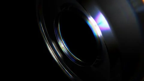 Light diffraction creating rainbow colors on glass surface Stock Photos