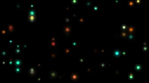 Light Digital Dots Moving in Abstract Space. Video stock 252891494