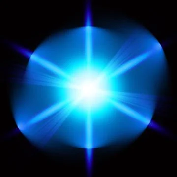 Light digital star on the black background Stockillustratie