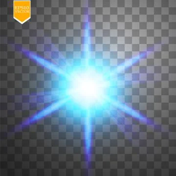 Light digital star on the transparent background 스톡 일러스트