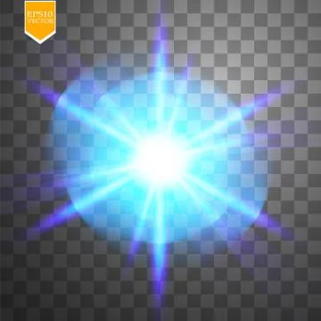 Light digital star on the transparent background 스톡 일러스트