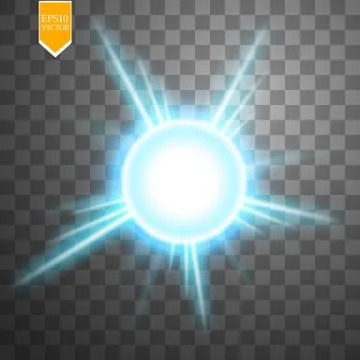 Light digital star on the transparent background Illustrazione stock