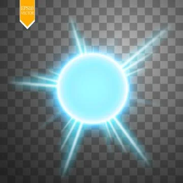 Light digital star on the transparent background 스톡 일러스트