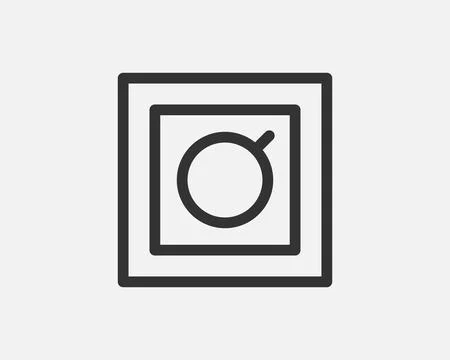 Light dimmer icon line flat trendy design. Electricity lamp saving energy sig Stock Illustration