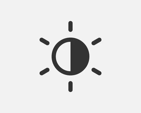 Light dimmer icon line flat trendy design. Electricity lamp saving energy sig Stock Illustration