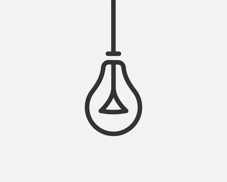 Light dimmer icon line flat trendy design. Electricity lamp saving energy sig Stock Illustration