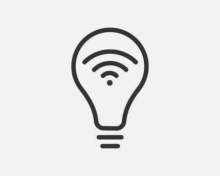 Light dimmer icon line flat trendy design. Electricity lamp saving energy sig Illustrazione stock