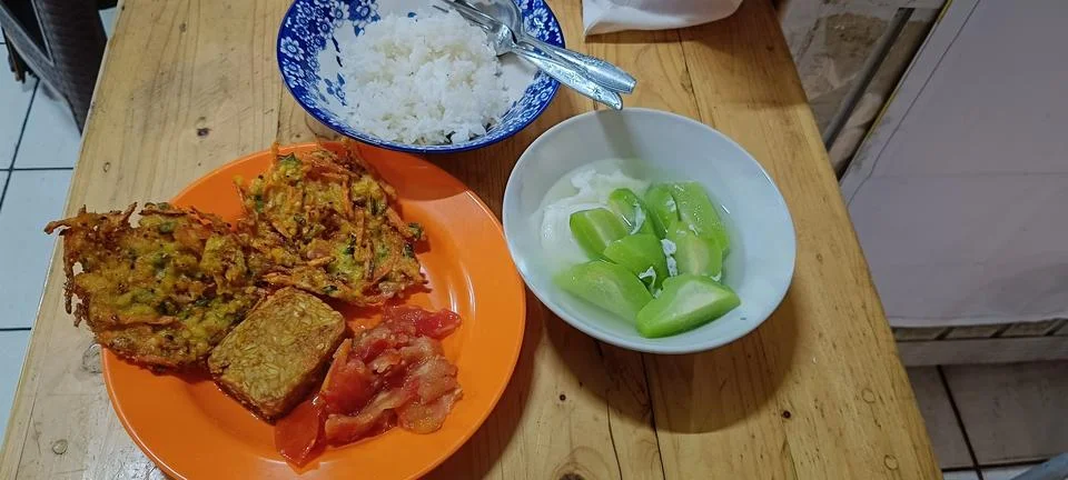 Light dinner menu on the table Stock Photos