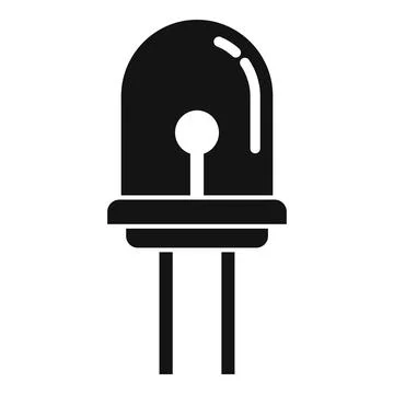 Light diode icon simple vector. Bulb component Stock Illustration