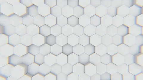 Light dispersion and bokeh effect on the surface of a moving hexagonal grid Stock Footage 125294945