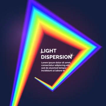 The light dispersion. Background with rainbow. Stock Illustration