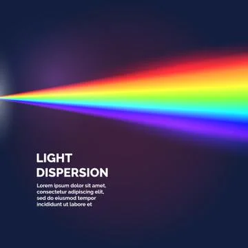 The light dispersion. Background with rainbow. Stock Illustration