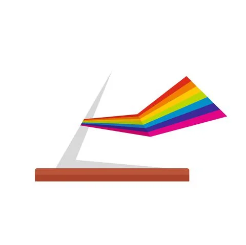 Light dispersion icon flat isolated vector Ilustração Stock