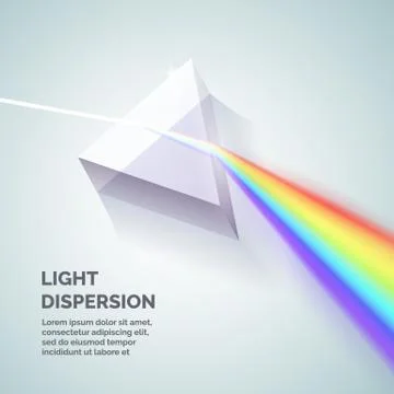 Light dispersion illustration Stock Illustration
