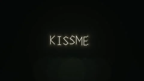 Light display with neon words on dark background Stock Footage 339304128
