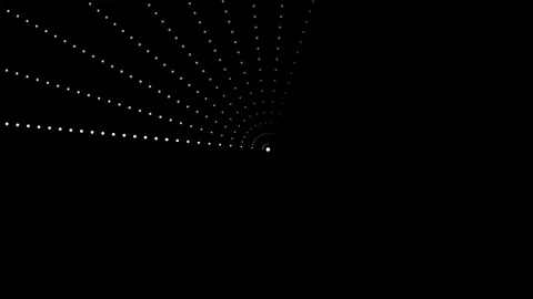 Light dots create a tunnel effect in dark space Stock Footage 339305148