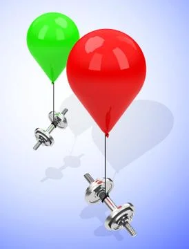 The light dumbbells Illustrazione stock