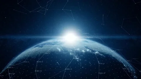 Light Earth Technology Visual Vídeos de archivo 164436007