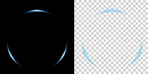 Light Eclipse Ring Futuristic Blue Energy HUD Frame Isolated Stock Illustration