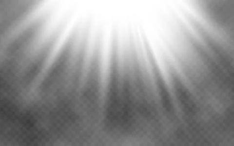 Light effect and smoke on transparent background. Abstract bright lighting Stock Illustration