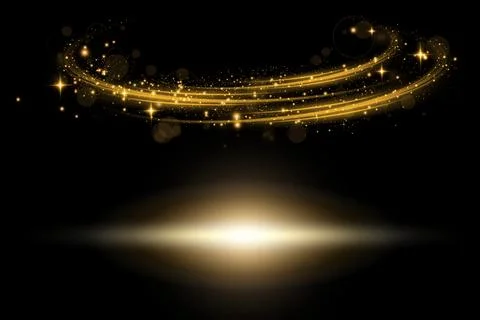 Light effect on black blackground Stock Illustration