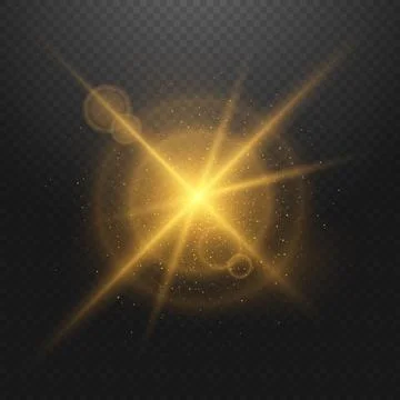 Light effect on a dark transparent background. Stock Illustration
