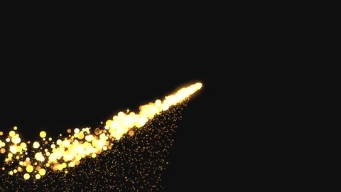 Light effect flight of bright shiny particles bokeh Stock Footage 89728543