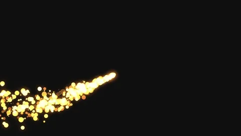 Light effect flight of bright shiny particles bokeh Stock Footage 89728550