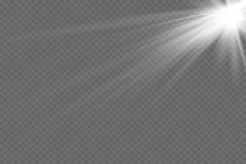 Light effect . Glow isolated white transparent light effect set, lens flare.. Stock Illustration