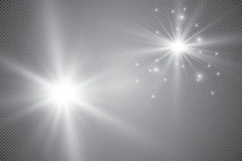 Light effect glow. Star flashed sequins. Abstract space background. Flash Highli Illustrazione stock