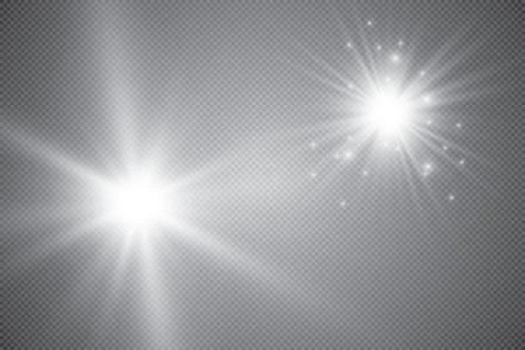 Light effect glow. Star flashed sequins. Abstract space background. Flash Highli Stock Illustration