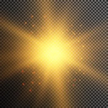 Light effect glow. Star flashed sequins. Abstract space background. Flash Highli Stock Illustration