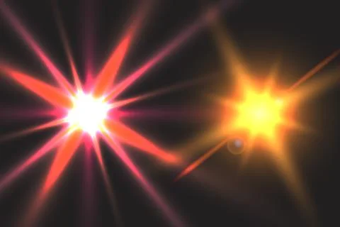 Light effect glow. Star flashed sequins. Abstract space background. Flash Highli Stock Illustration