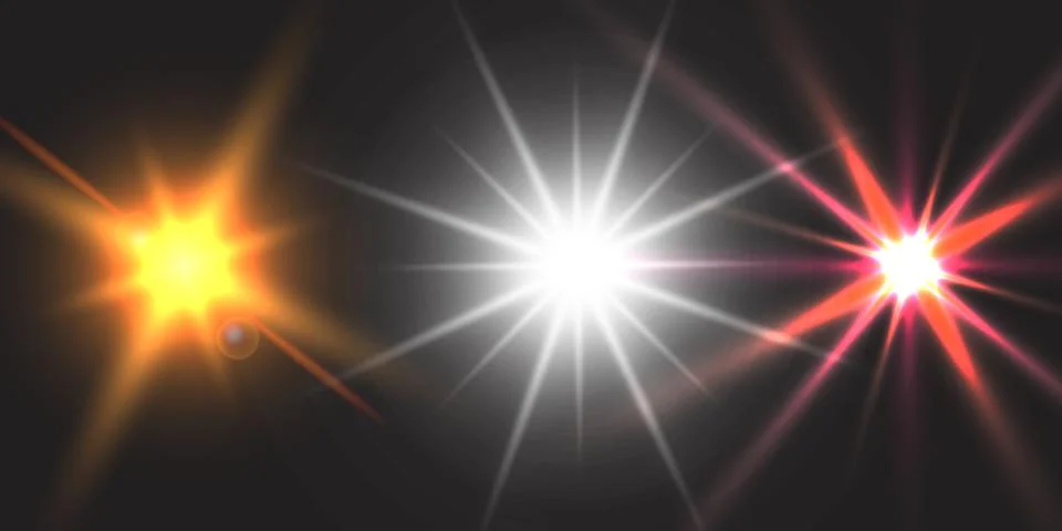 Light effect glow. Star flashed sequins. Abstract space background. Flash Highli Stock Illustration