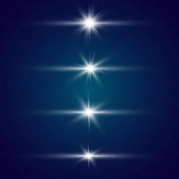 Light effect glow. Star flashed sequins. Abstract space background. Flash Highli Stock Illustration