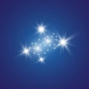 Light effect glow. Star flashed sequins. Abstract space background. Flash Highli Stock Illustration