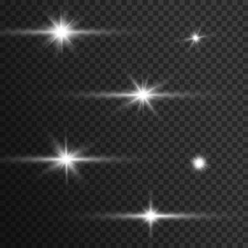 Light effect glow. Star flashed sequins. Abstract space background. Flash Highli Stock Illustration