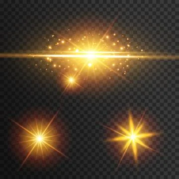 Light effect glow. Star flashed sequins. Abstract space background. Flash Highli Stock Illustration