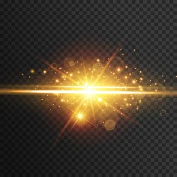 Light effect glow. Star flashed sequins. Abstract space background. Flash Highli Stock Illustration