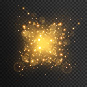 Light effect glow. Star flashed sequins. Abstract space background. Flash Highli Stock Illustration