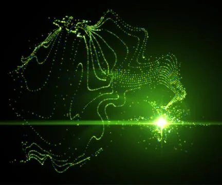 Light effect, glowing flare. Vector abstract background. Stock Illustration